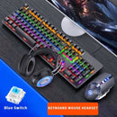 Desktop Keyboard + Mouse And Headphones. keyboard ELECTRONICS-HEAVEN Black keyboard, blue switch 