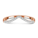 Diamond ring - bonding arc - 14kt solid rose gold / 5 - 