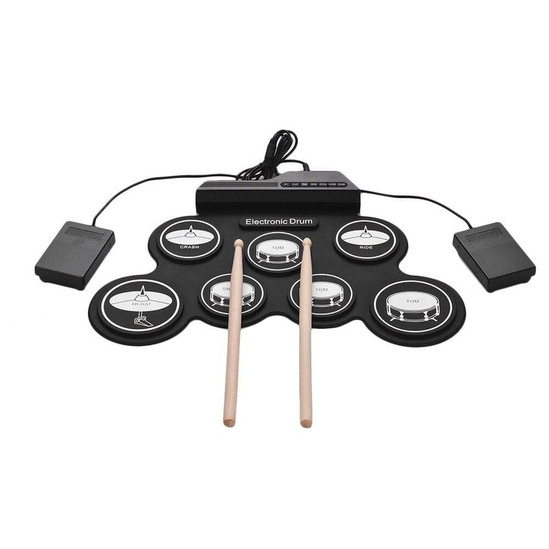 Digital Electronic Drum Set. 7 Drum Pads with Drumsticks - ELECTRONICS-HEAVEN