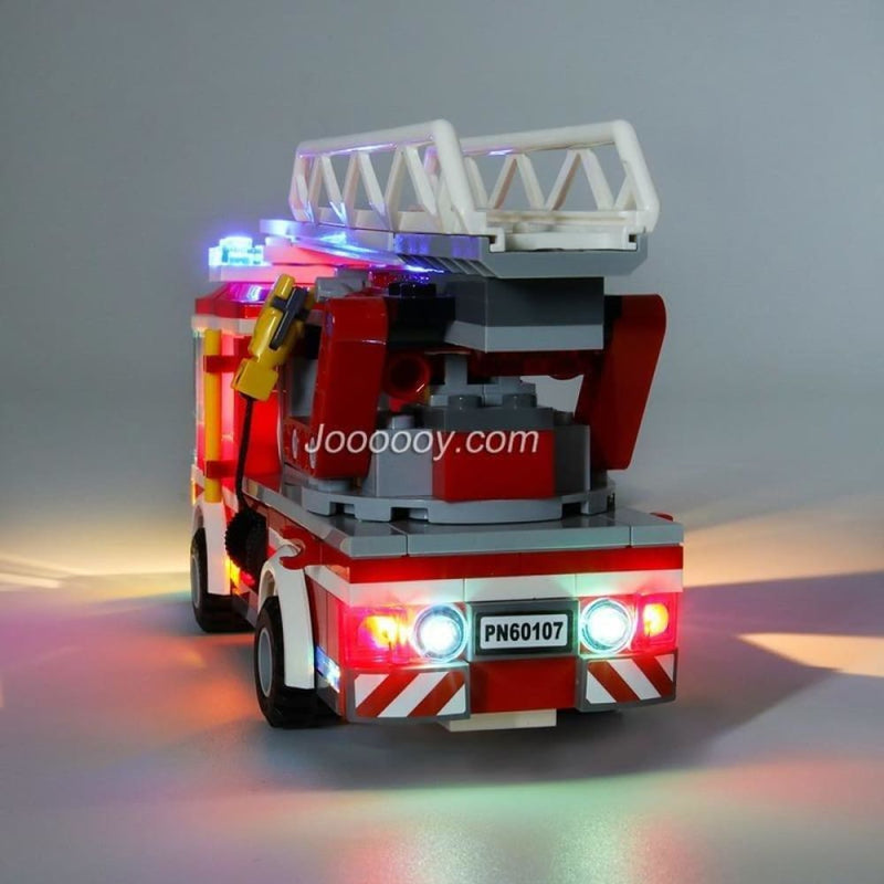 Diy led light up kit for fire ladder truck 60107