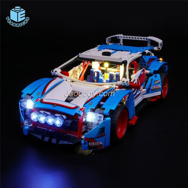 Diy led light up kit for rally car 42077