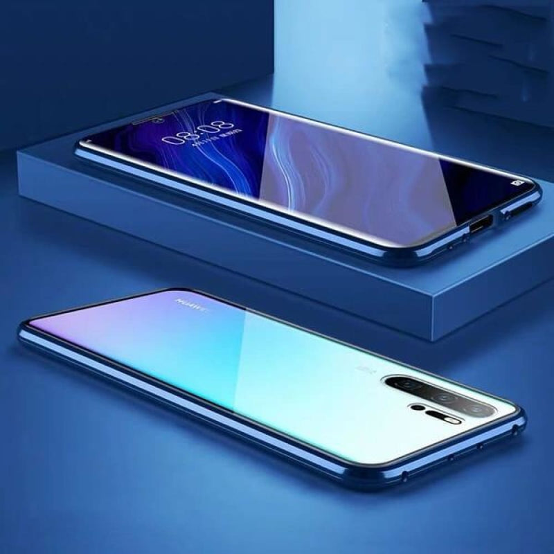 Double Side Phone Magnetic Adsorption Glass Case For Huawei Honor 20 P30 P20 Lite Pro 10 8X 9X View 20 V20 Phone Magnetic Adsorption Glass Case ELECTRONICS-HEAVEN For Honor 10 Lite Blue China