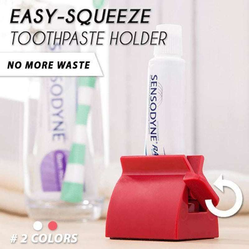 Easy-squeeze toothpaste holder - red - home storage & 