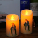 Electric led christian candles jesus christ virgin marry 