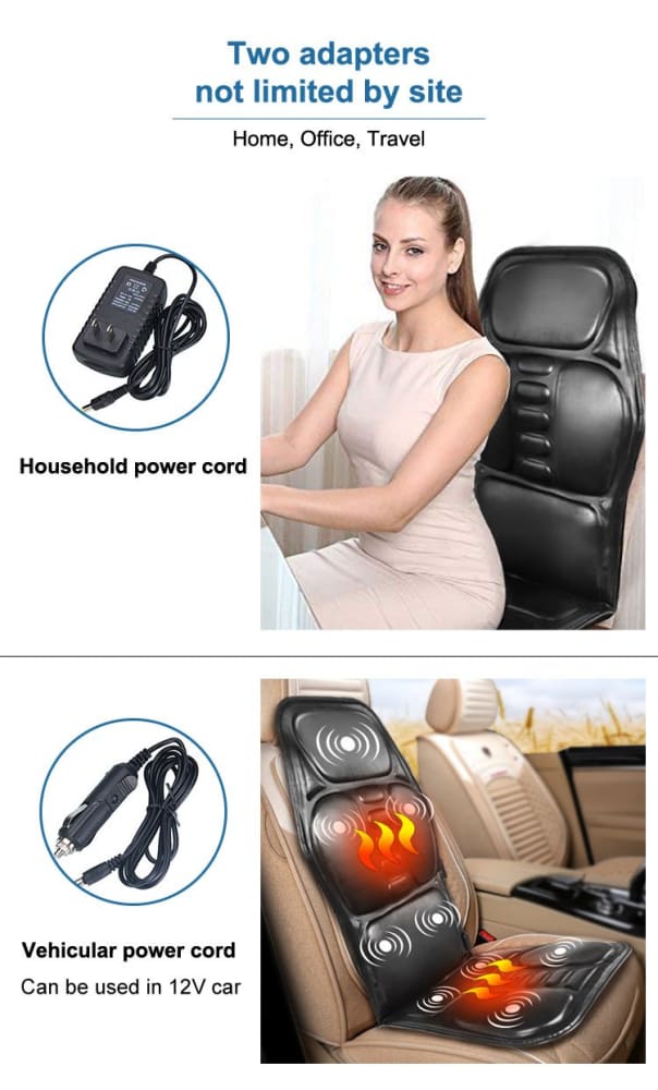 Electric Portable Heating Vibrating Back Massager Chair Electric Portable Heating Vibrating Back Massager Chair ELECTRONICS-HEAVEN 