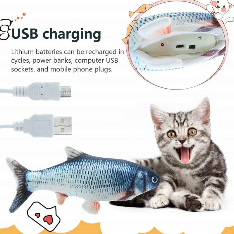 Electronic pet cat toy electric usb charging simulation fish
