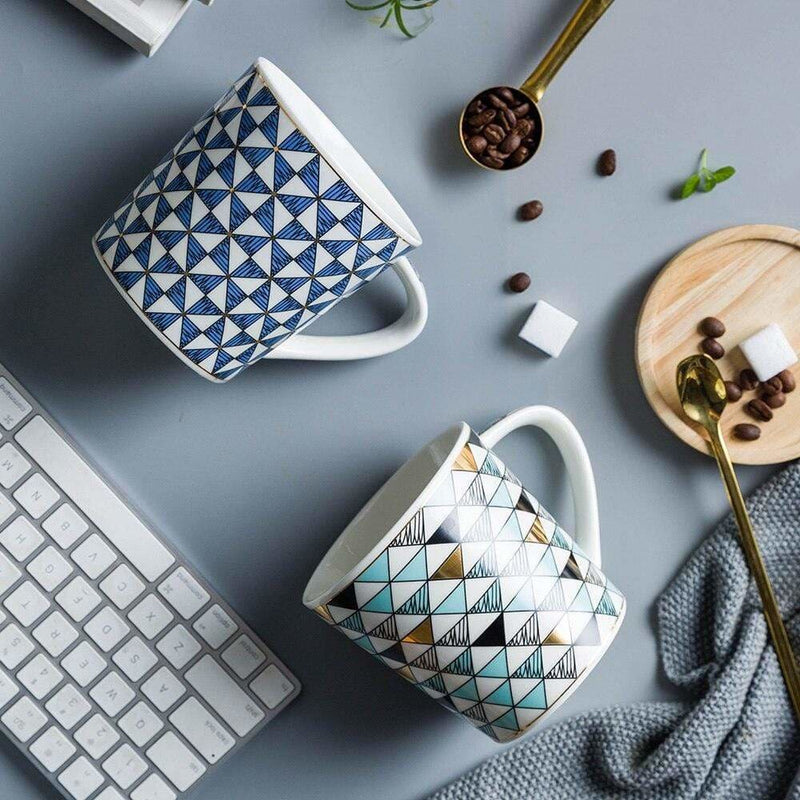 Euclid mug - blue squares - mug