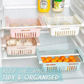 Extendable clip-on fridge container - beige - home storage &