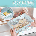 Extendable clip-on fridge container - blue - home storage & 