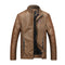 Fashionable leather jacket for mens - khaki / s