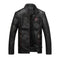 Fashionable leather jacket for mens - black / s