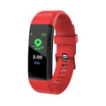 Fitsmart™ blood pressure sleep monitoring smartwatch - red