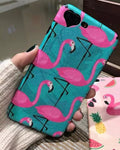 Flamingo hearts iphone case - green / for iphone 6 6s