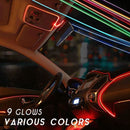 Flash-install neon car decor stripe - red / usb - car 