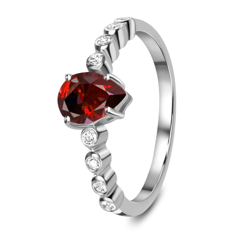 Garnet ring essence - january birthstone - garnet ring