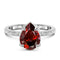 Garnet ring - nymph - 925 sterling silver / 5 - garnet ring