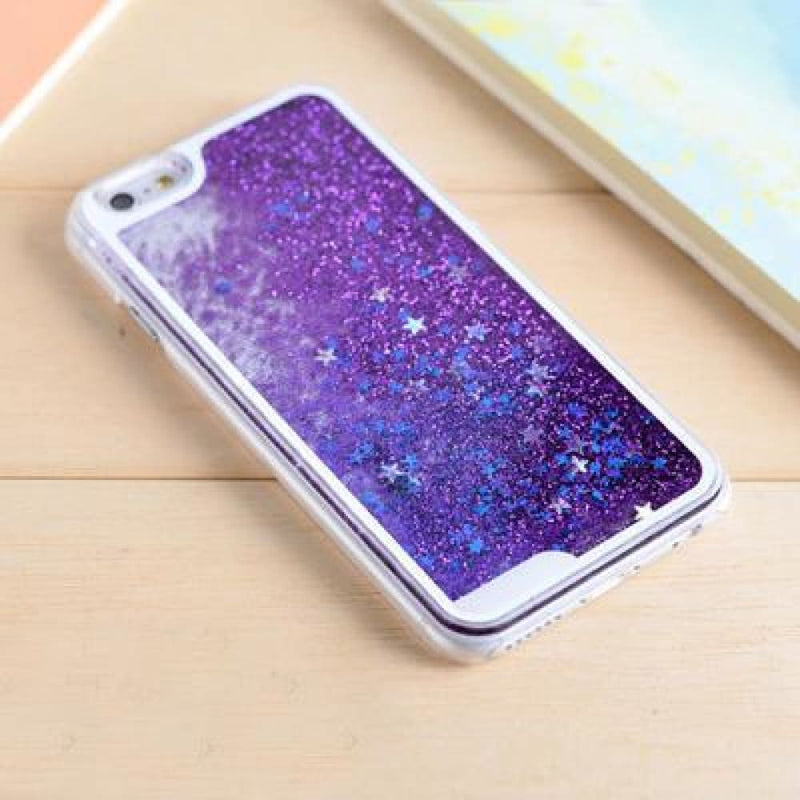 Glossy glitter iphone case - purple / for iphone 7