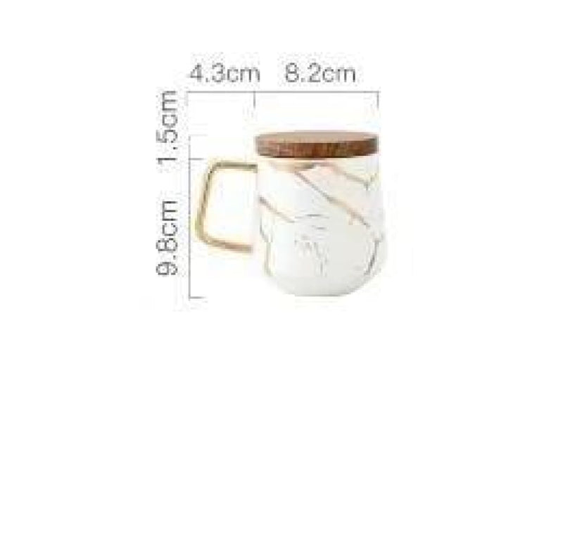 Goldtiek mug - white / wooden lid - mug
