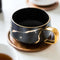 Goldtiek mug - black / wooden saucer - mug