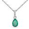 Green onyx necklace sway - may birthstone - 925 sterling 