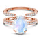 Harlow ring & twinkling band - 14kt rose gold vermeil / 5 - 