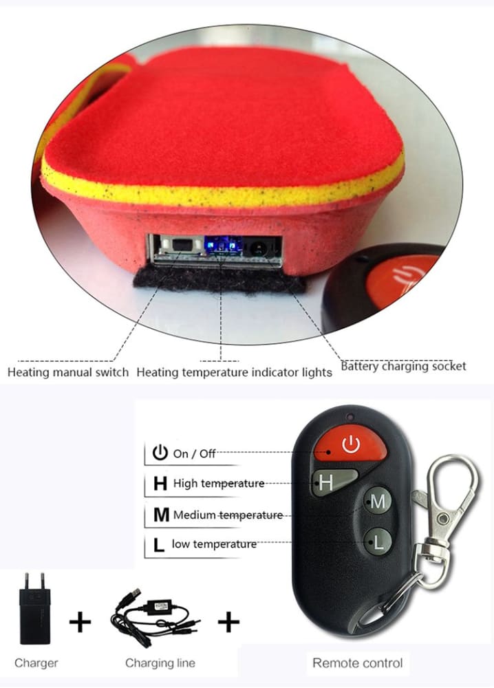 Heating Insoles With Wireless Remote 1800Mah Heating Insoles ELECTRONICS-HEAVEN 