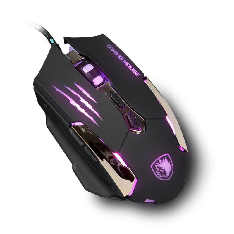 High quality 3500 dpi wired gaming led optical mouse with 7 