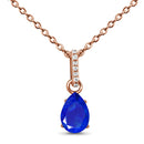 Lapis lazuli necklace sway - september birthstone - 14kt 