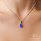 Lapis lazuli necklace sway - september birthstone - lapis 