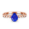 Lapis lazuli ring essence - september birthstone - 14kt rose