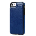 Leather card wallet iphone case - blue / for iphone 6 6s