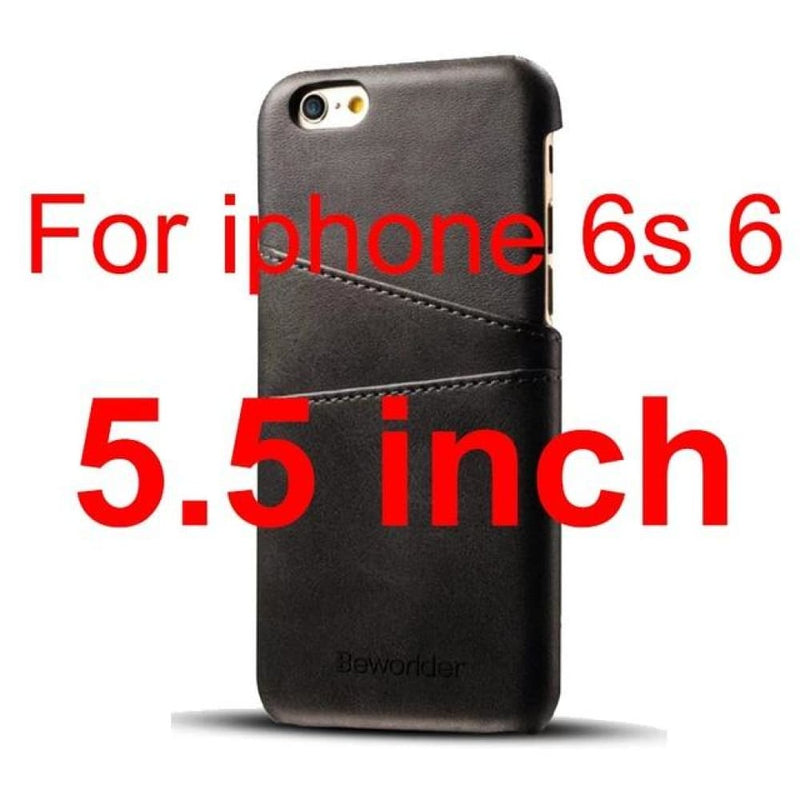 Leather iphone cases - 6s plus black