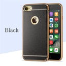 Leather luxury iphone case - black / for iphone 5
