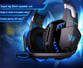 Led 3.5mm stereo gaming headphone with microphone - blue - 