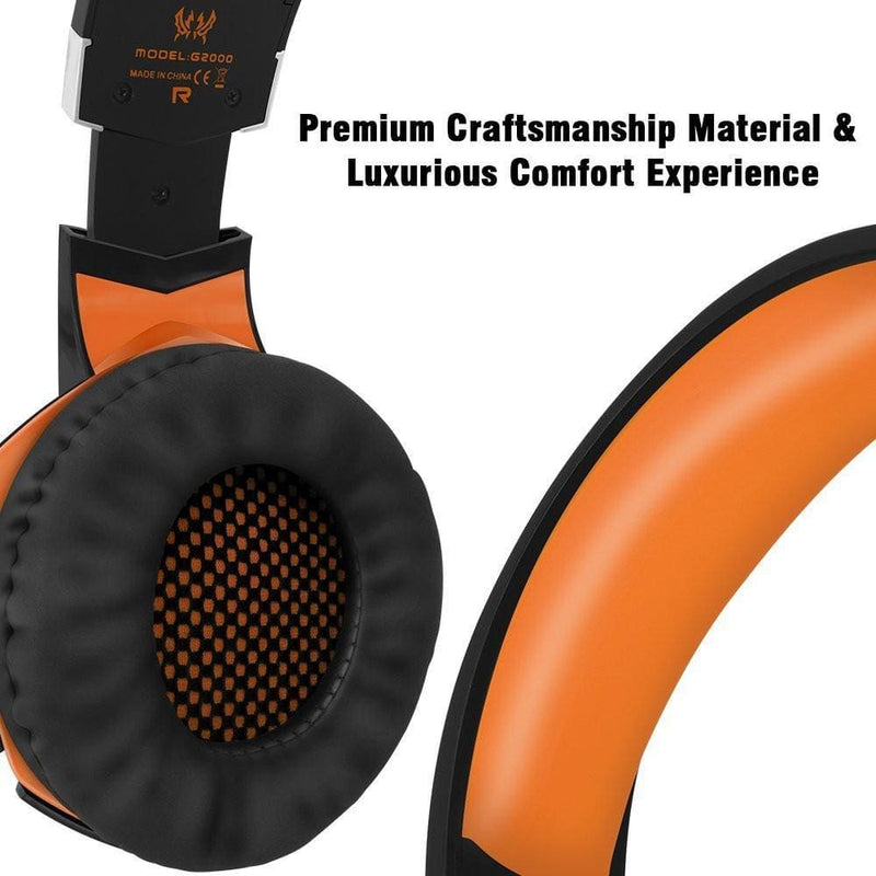 Led 3.5mm stereo gaming headphone with microphone - computer