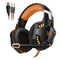 Led 3.5mm stereo gaming headphone with microphone - orange -