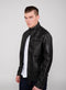 Men’s eagle pu faux leather biker jacket - jackets & coats