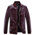 Mens leather jacket - red / x-small.