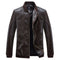 Mens leather jacket - brown / x-small.