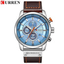 Men’s Luxury Chronograph Quartz Watch - silver blue