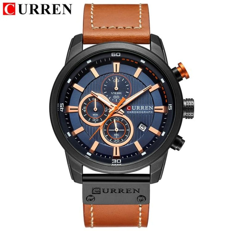 Men’s Luxury Chronograph Quartz Watch - black blue
