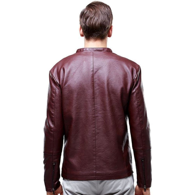 Mens premium leather jacket sheepskin