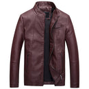 Mens premium leather jacket sheepskin - red / xs