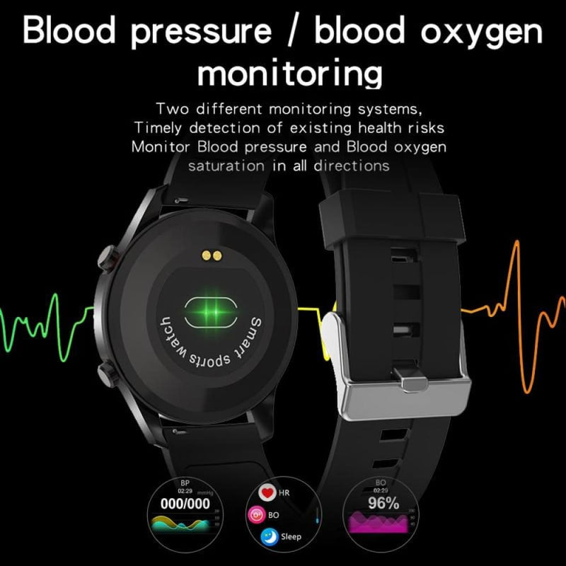 Men's Stylish, Economic, Fashionable Wrist Watch. Pedometer, multi-sport mode, heart rate, blood pressure, blood oxygen, sleep monitoring Model A - ShopRight