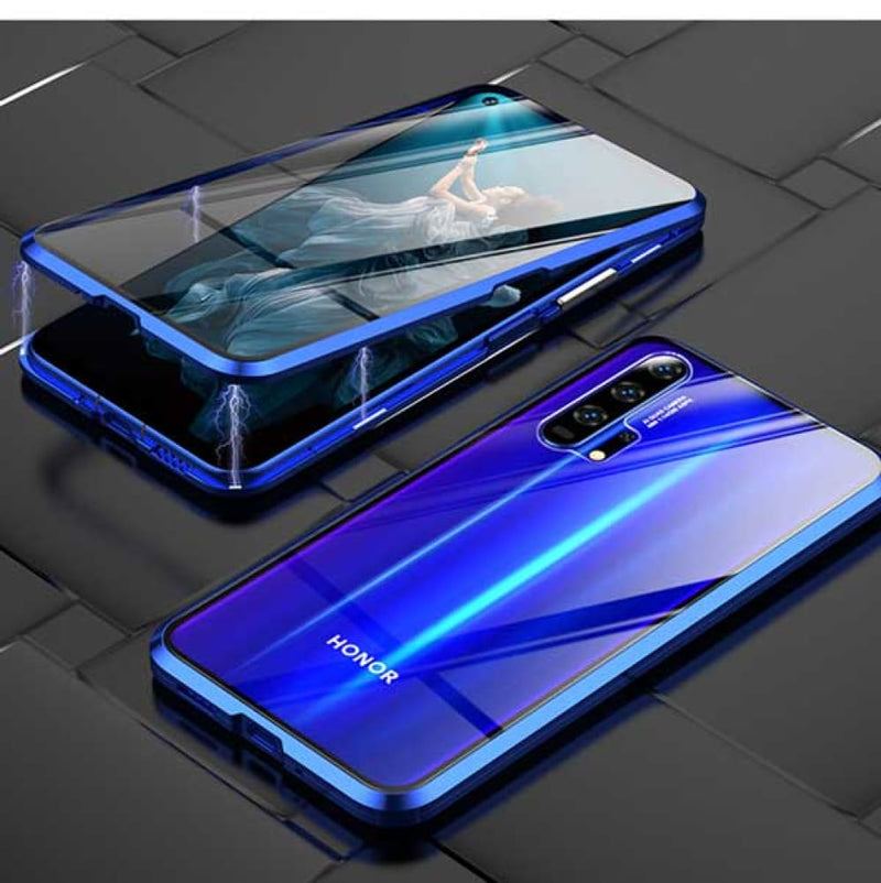 Metal Magnetic Adsorption Glass Case For Phone. Huawei Nova 5T, Honor 20 Magnetic case ELECTRONICS-HEAVEN Honor 20 Pro Blue 