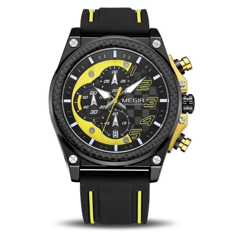 Miler Sports Chronograph Quartz Watch - Yellow