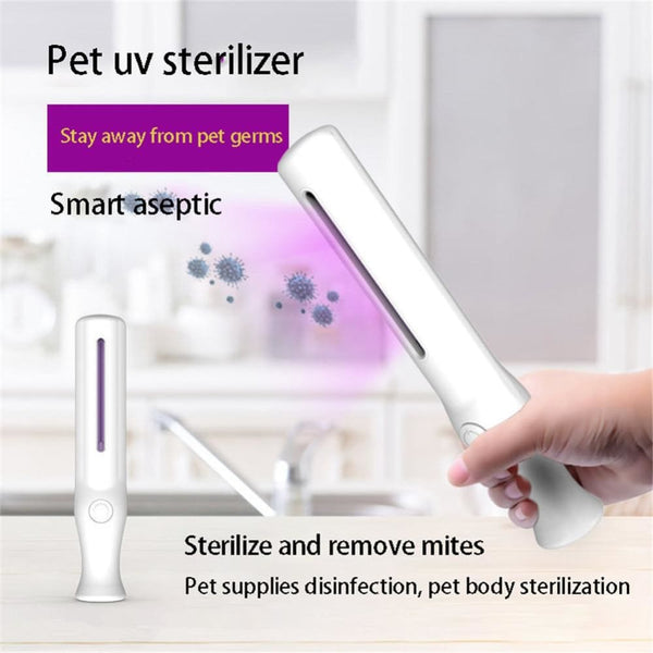 Mini Portable UV Sanitizer Handheld UV Light Disinfection Lamp for Home Office Travel (white) - ELECTRONICS-HEAVEN