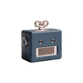Mini retro robot bluetooth speaker with microphone - blue - 