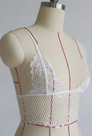 Monae - mesh lace 2 piece lingerie - m / white - lingerie