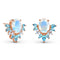Moonstone blue topaz earrings - manon - moonstone earrings